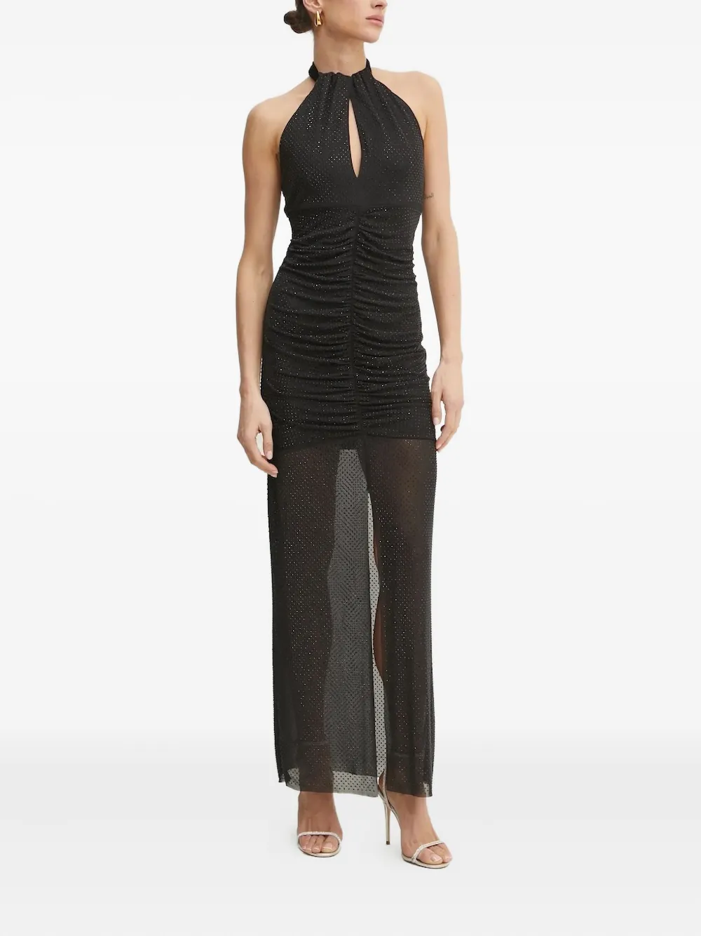 Вечернее платье миди с декоративным воротником-халтер GUESS USA, черный
Вечернее платье миди с декоративным воротником-халтер GUESS USA, черный