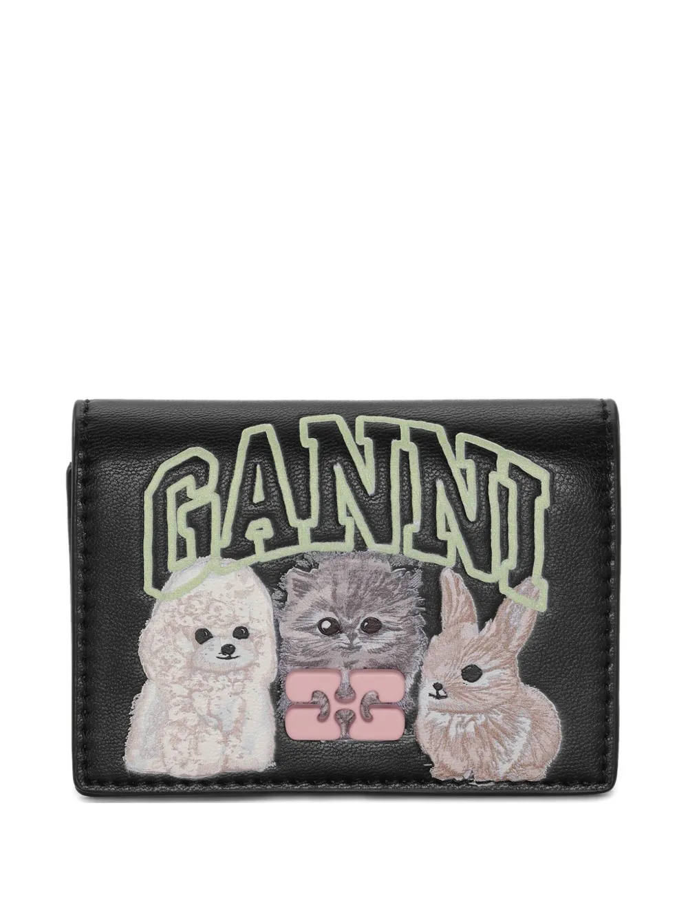 Кошелек с графичным принтом GANNI, черный
Кошелек с графичным принтом GANNI, черный