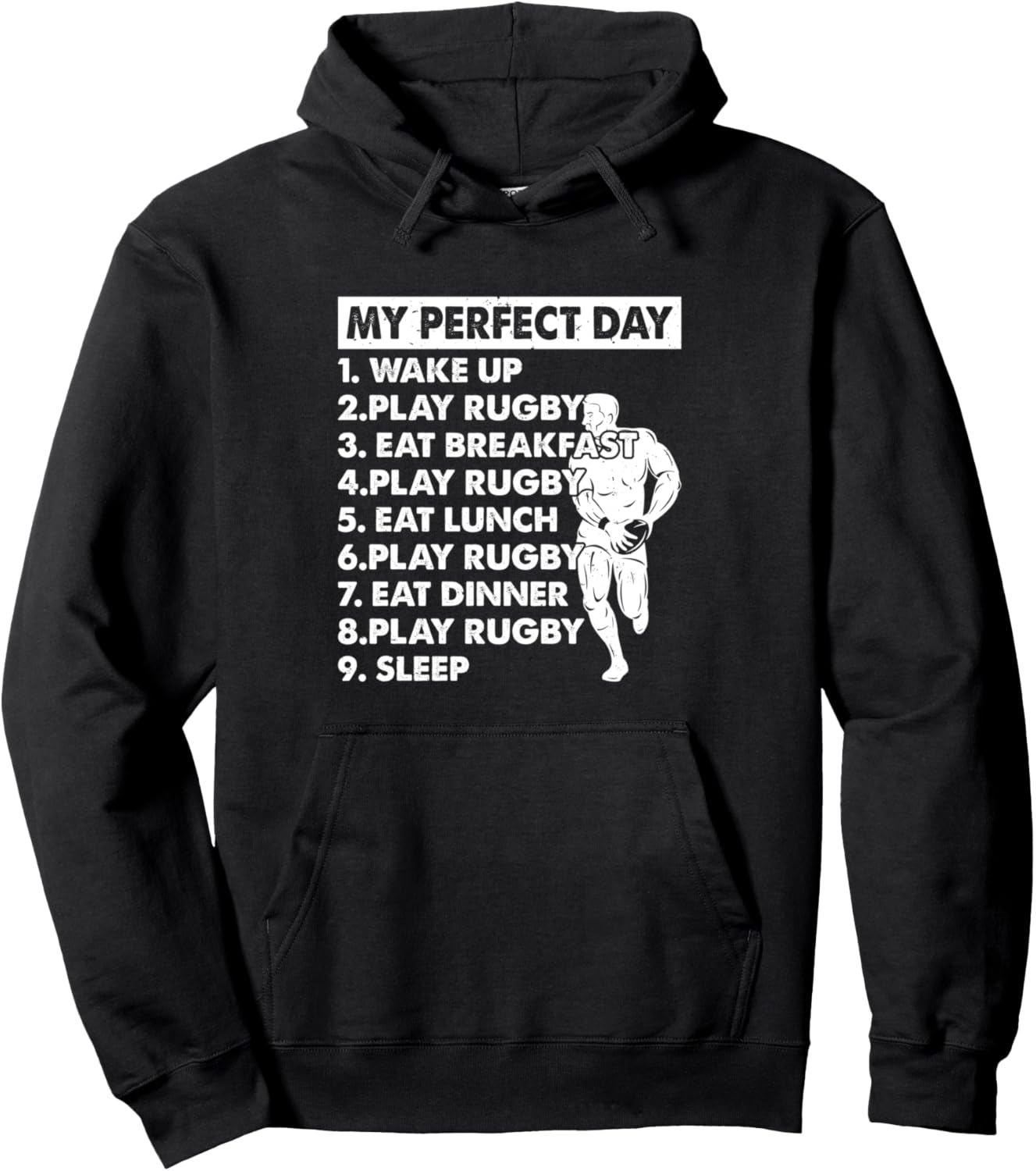 План дня для регби - Толстовка «Мой идеальный день» Rugby Player Rugby Lover, черный
План дня для регби - Толстовка «Мой идеальный день» Rugby Player Rugby Lover, черный