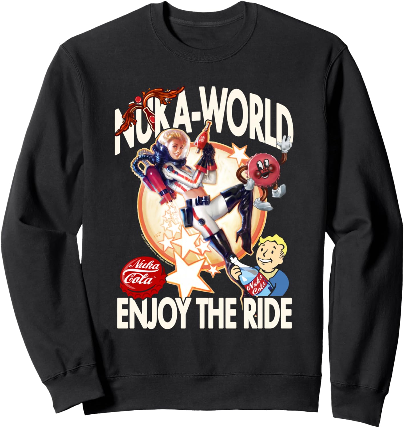 Видеоигра Fallout, Nuka World, Enjoy the Ride, толстовка Vault Boy Fallout Video Game, черный
Видеоигра Fallout, Nuka World, Enjoy the Ride, толстовка Vault Boy Fallout Video Game, черный