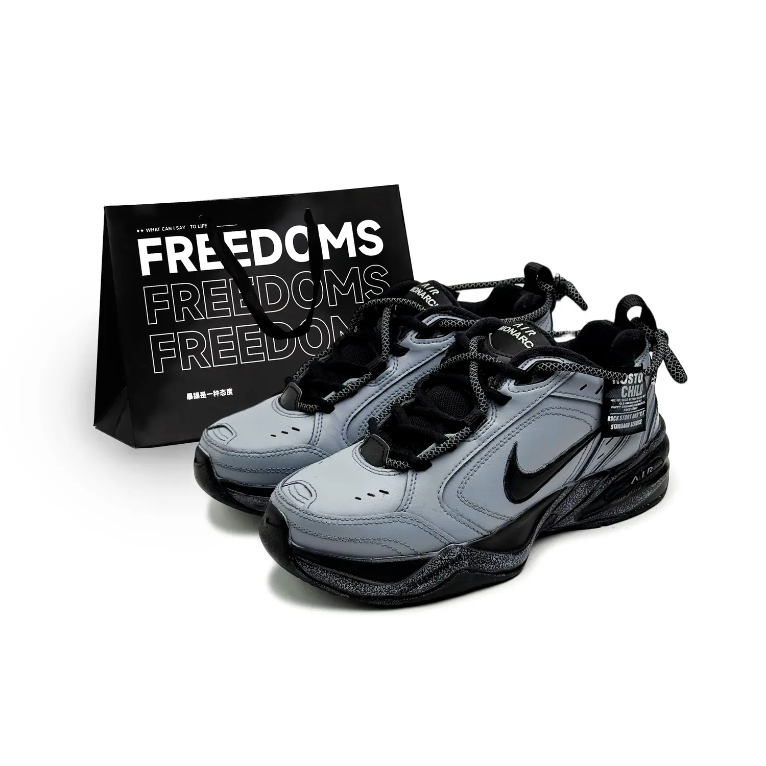 Nike Air Monarch 4 с амортизацией, устойчивые к истиранию, увеличивающие рост кроссовки Low top Chunky, Unisex, серо-черные
Nike Air Monarch 4 с амортизацией, устойчивые к истиранию, увеличивающие рост кроссовки Low top Chunky, Unisex, серо-черные