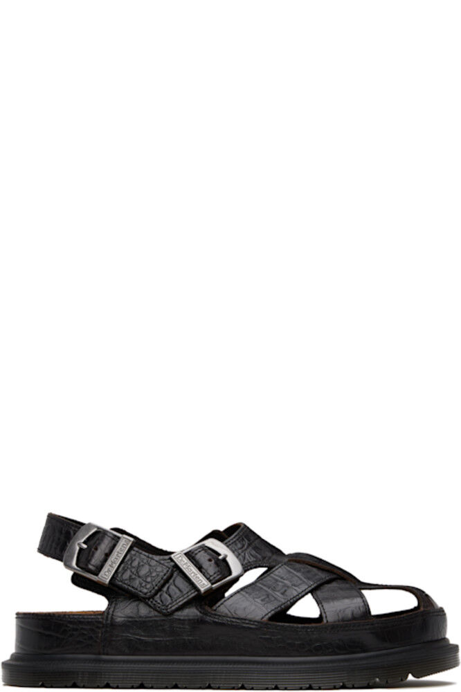 Коричневые сандалии Fisherman из крокодиловой кожи Analine Dr. Martens 
Коричневые сандалии Fisherman из крокодиловой кожи Analine Dr. Martens