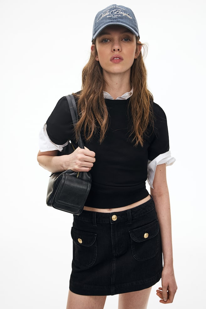 Футболка тонкой вязки H&M, черный
Футболка тонкой вязки H&M, черный