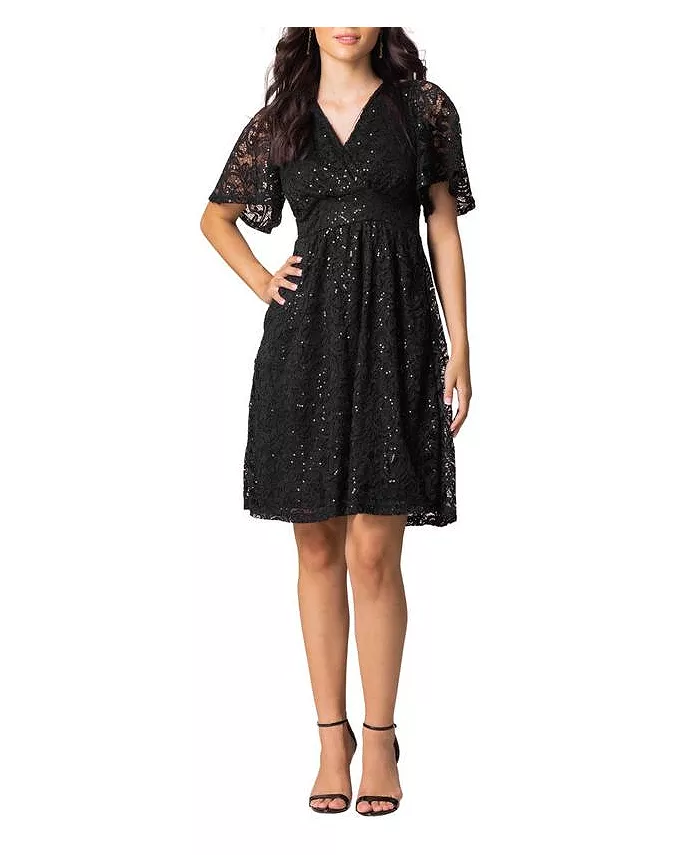 Женское коктейльное платье Starry Sequin с кружевом, V-образным вырезом и карманами Kiyonna, черный
Женское коктейльное платье Starry Sequin с кружевом, V-образным вырезом и карманами Kiyonna, черный