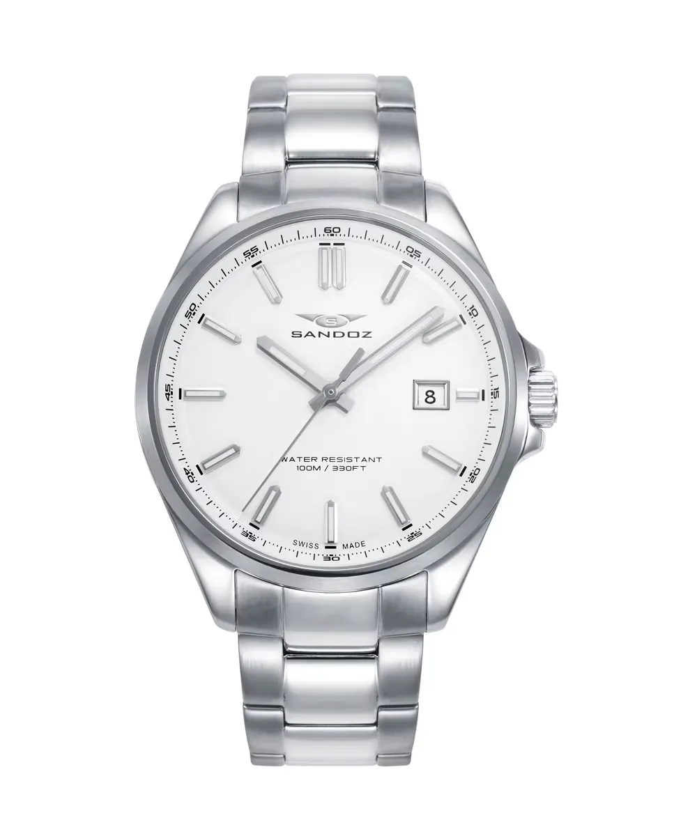 Мужские часы Casuel со стальным корпусом и браслетом Sandoz, серебрянный
Мужские часы Casuel со стальным корпусом и браслетом Sandoz, серебрянный
