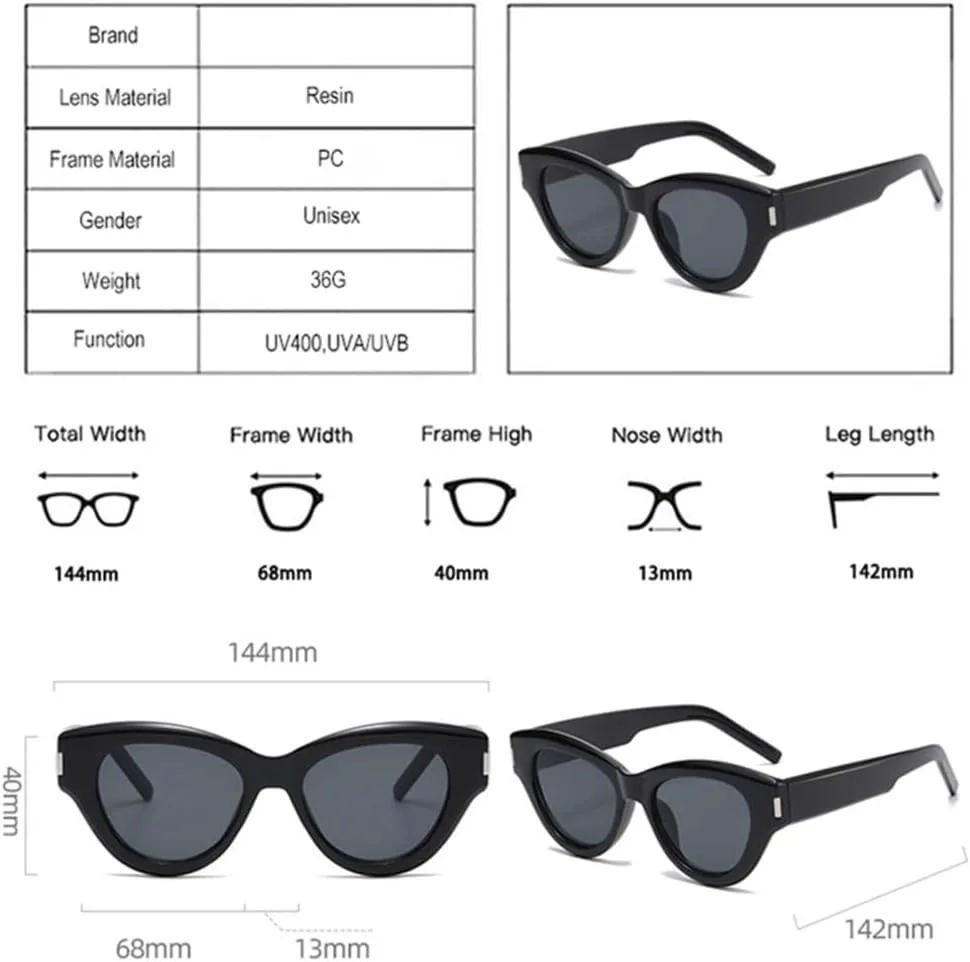 Солнцезащитные очки «кошачий глаз» для женщин, ретро-очки с защитой от УФ-излучения UV400, солнцезащитные очки для мужчин с заклепками HDUBFY, Grey Beige Red
Солнцезащитные очки «кошачий глаз» для женщин, ретро-очки с защитой от УФ-излучения UV400, солнцезащитные очки для мужчин с заклепками HDUBFY, Grey Beige Red