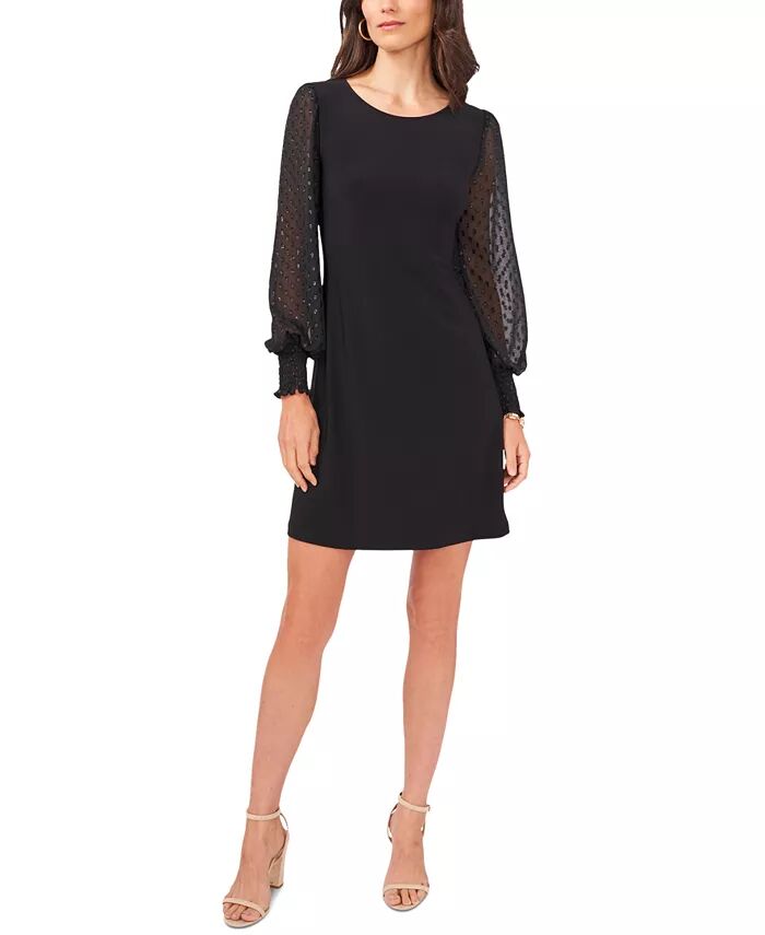 Платье-футляр с миниатюрными рукавами-клипами и точками MSK, черный
Платье-футляр с миниатюрными рукавами-клипами и точками MSK, черный