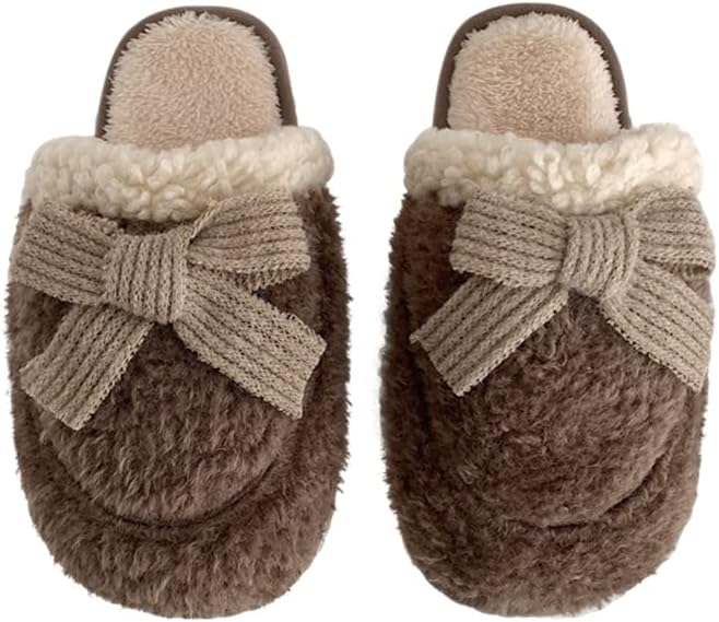 Милые винтажные домашние тапочки с бантиком, мягкие и пушистые, теплые домашние обувь Kawaii для женщин и мужчин Plonme, коричневый
Милые винтажные домашние тапочки с бантиком, мягкие и пушистые, теплые домашние обувь Kawaii для женщин и мужчин Plonme, коричневый