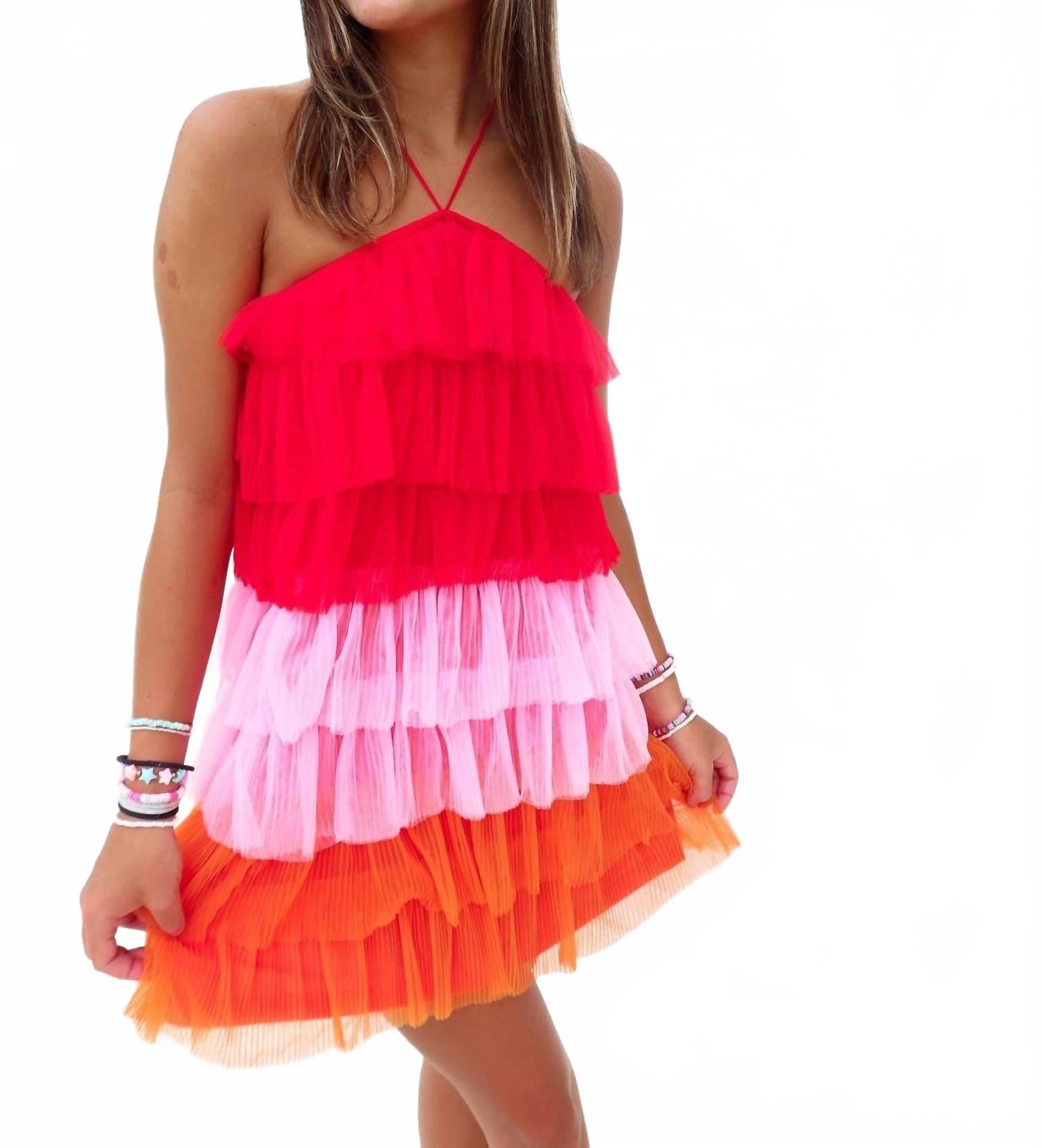 Органзовое платье с рюшами красное TCEC
Органзовое платье с рюшами красное TCEC