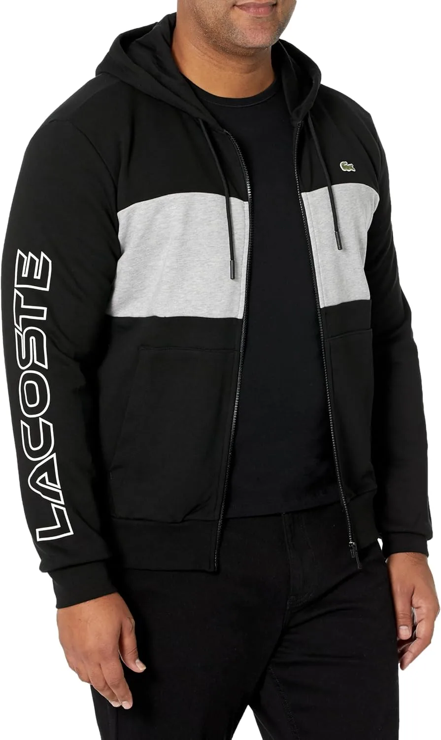 Толстовка Lacoste с молнией и цветными блоками
Толстовка Lacoste с молнией и цветными блоками