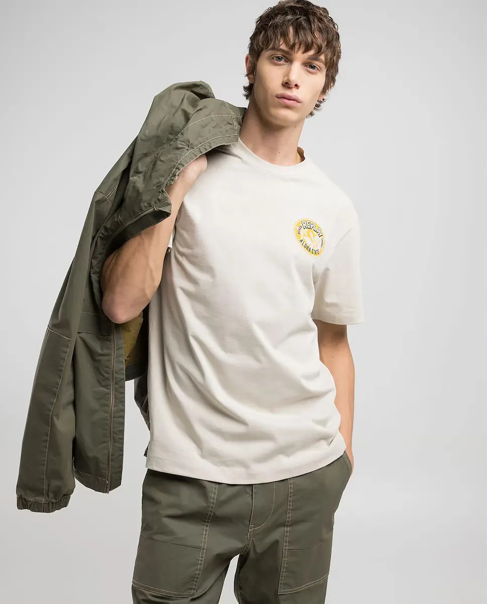 Мужская футболка с короткими рукавами и круглым вырезом Replay, цвет Crudo
Мужская футболка с короткими рукавами и круглым вырезом Replay, цвет Crudo