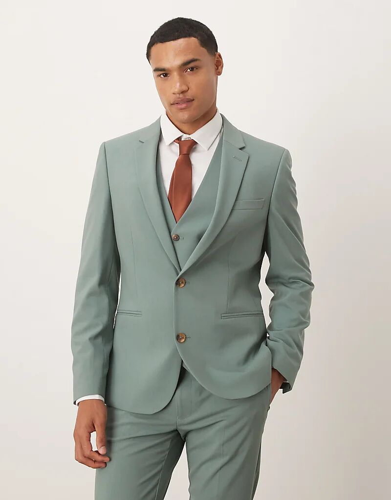 Узкий пиджак ASOS DESIGN зеленого цвета
Узкий пиджак ASOS DESIGN зеленого цвета