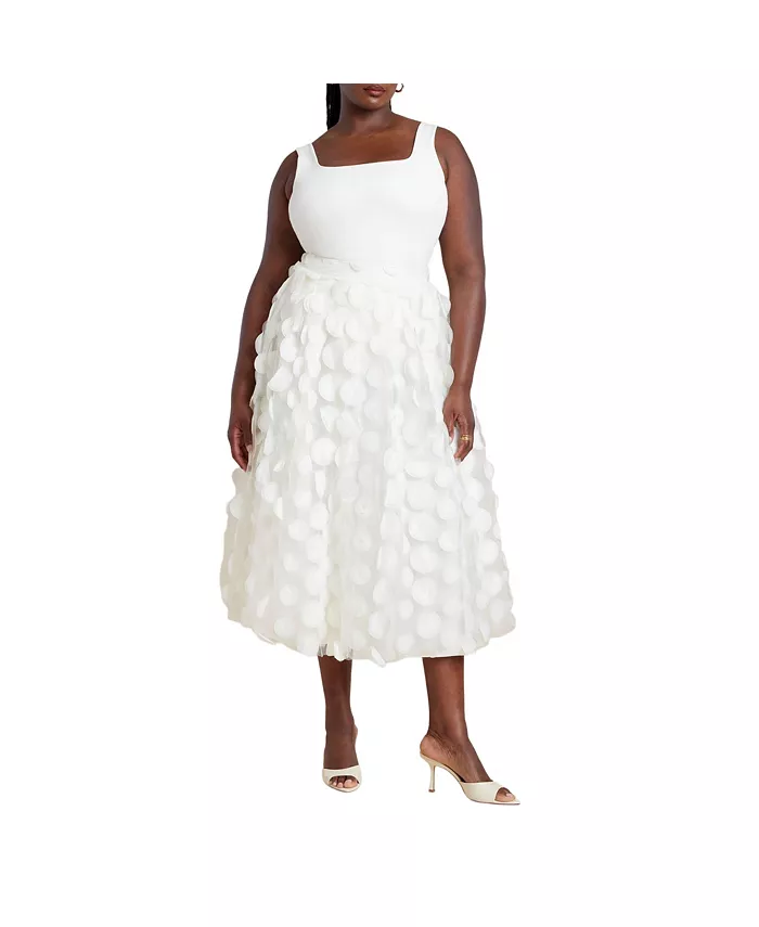 Женская юбка в горошек Dimensional Dot ELOQUII, синий
Женская юбка в горошек Dimensional Dot ELOQUII, синий