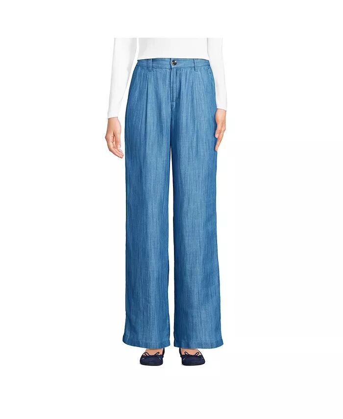 Широкие брюки из волокнистого волокна TENCEL с высокой посадкой Petite и плиссировкой Lands' End, синий
Широкие брюки из волокнистого волокна TENCEL с высокой посадкой Petite и плиссировкой Lands' End, синий