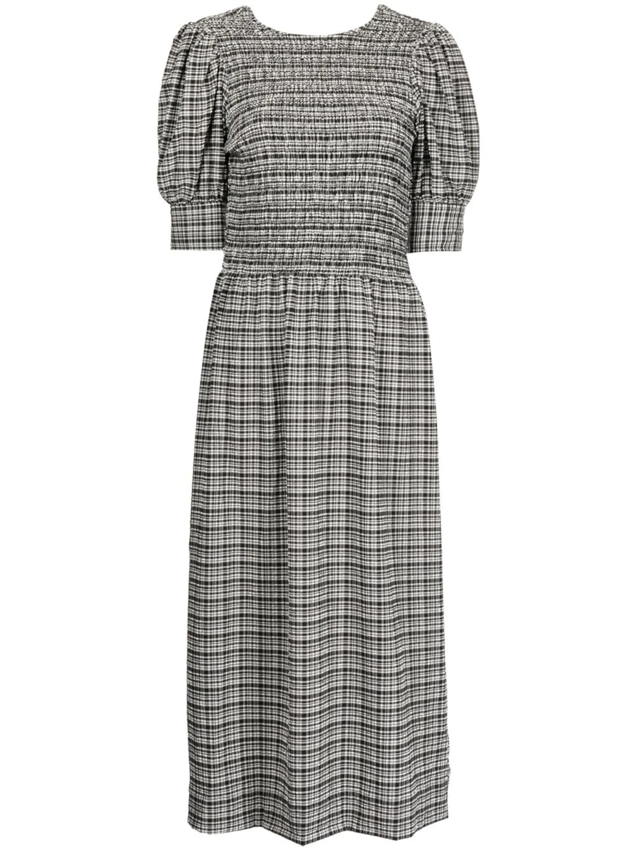 Платье макси в клетку Ganni, черный
Платье макси в клетку Ganni, черный