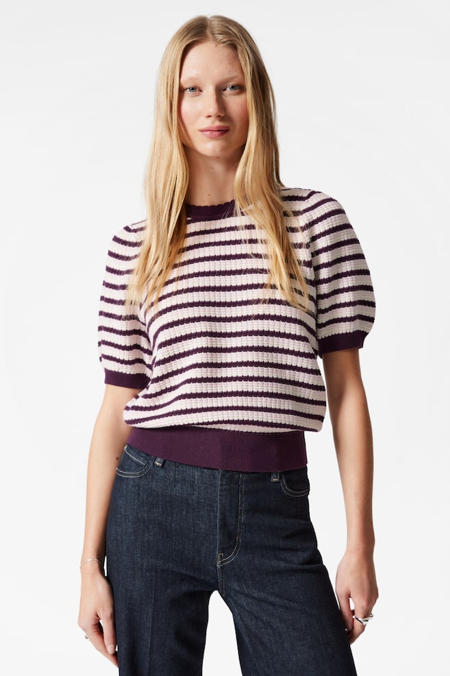 Трикотажный топ с волнистым краем & Other Stories, фиолетовый
Трикотажный топ с волнистым краем & Other Stories, фиолетовый