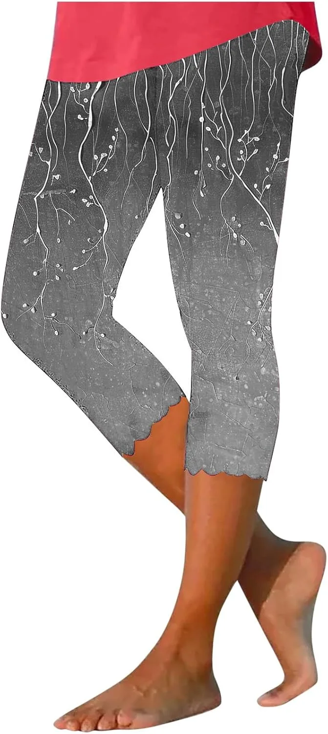 Женские укороченные леггинсы с цветочным принтом High Waist
Женские укороченные леггинсы с цветочным принтом High Waist