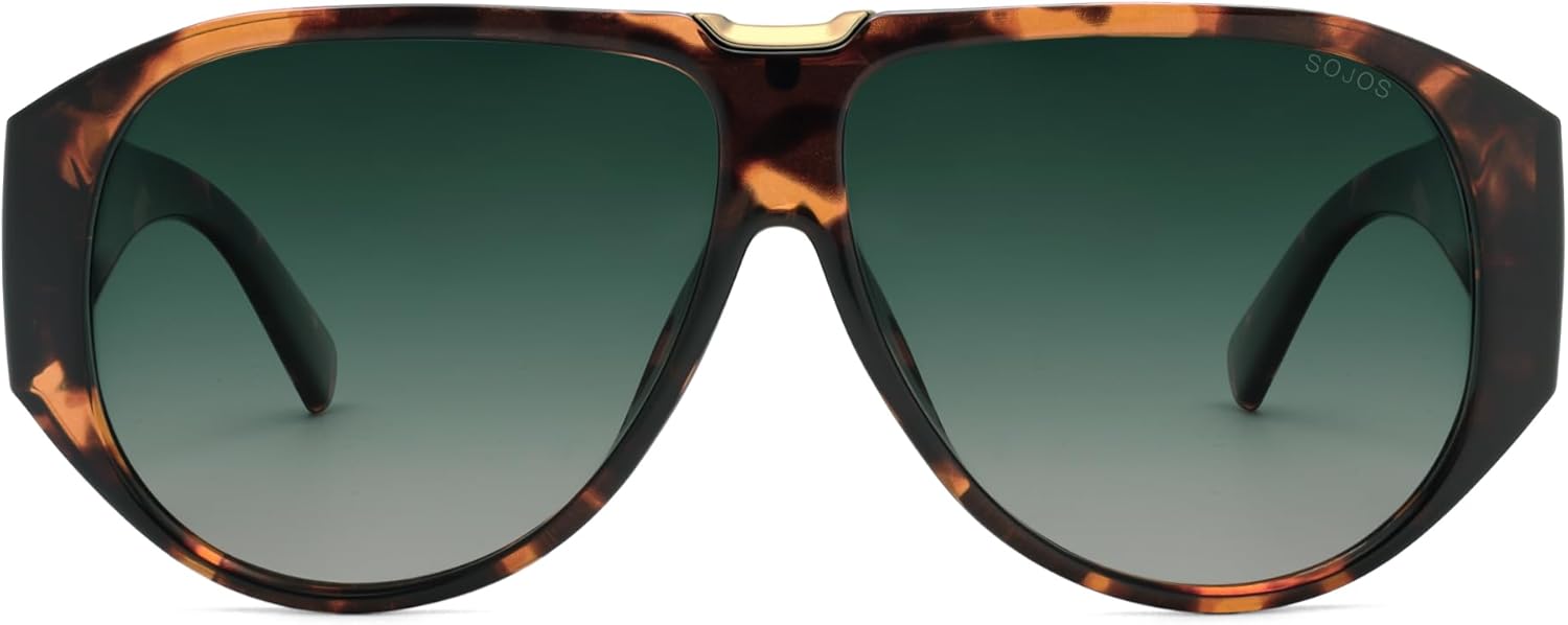 Солнцезащитные очки-авиаторы SOJOS большого размера, поляризованные, для женщин и мужчин, в стиле ретро, модные, винтажные, большие, квадратные, в форме щита, модель SJ2392, Tortoise/Green Grading
Солнцезащитные очки-авиаторы SOJOS большого размера, поляризованные, для женщин и мужчин, в стиле ретро, модные, винтажные, большие, квадратные, в форме щита, модель SJ2392, Tortoise/Green Grading
