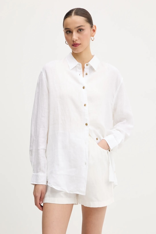 Льняная рубашка Superdry, бежевый 
Льняная рубашка Superdry, бежевый