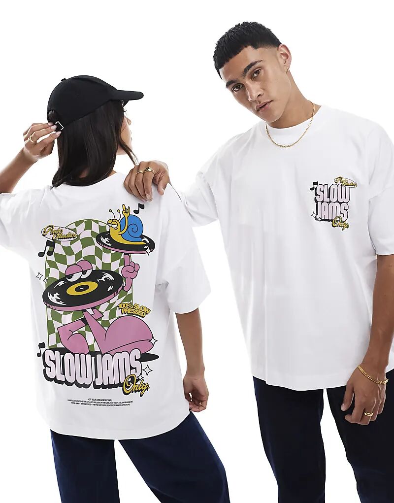 Футболка большого размера Slow Jams PRNT белого цвета
Футболка большого размера Slow Jams PRNT белого цвета