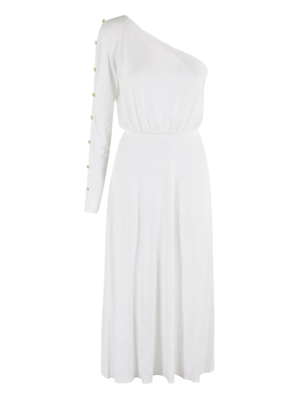 Платье миди на одно плечо Elisabetta Franchi, белый
Платье миди на одно плечо Elisabetta Franchi, белый