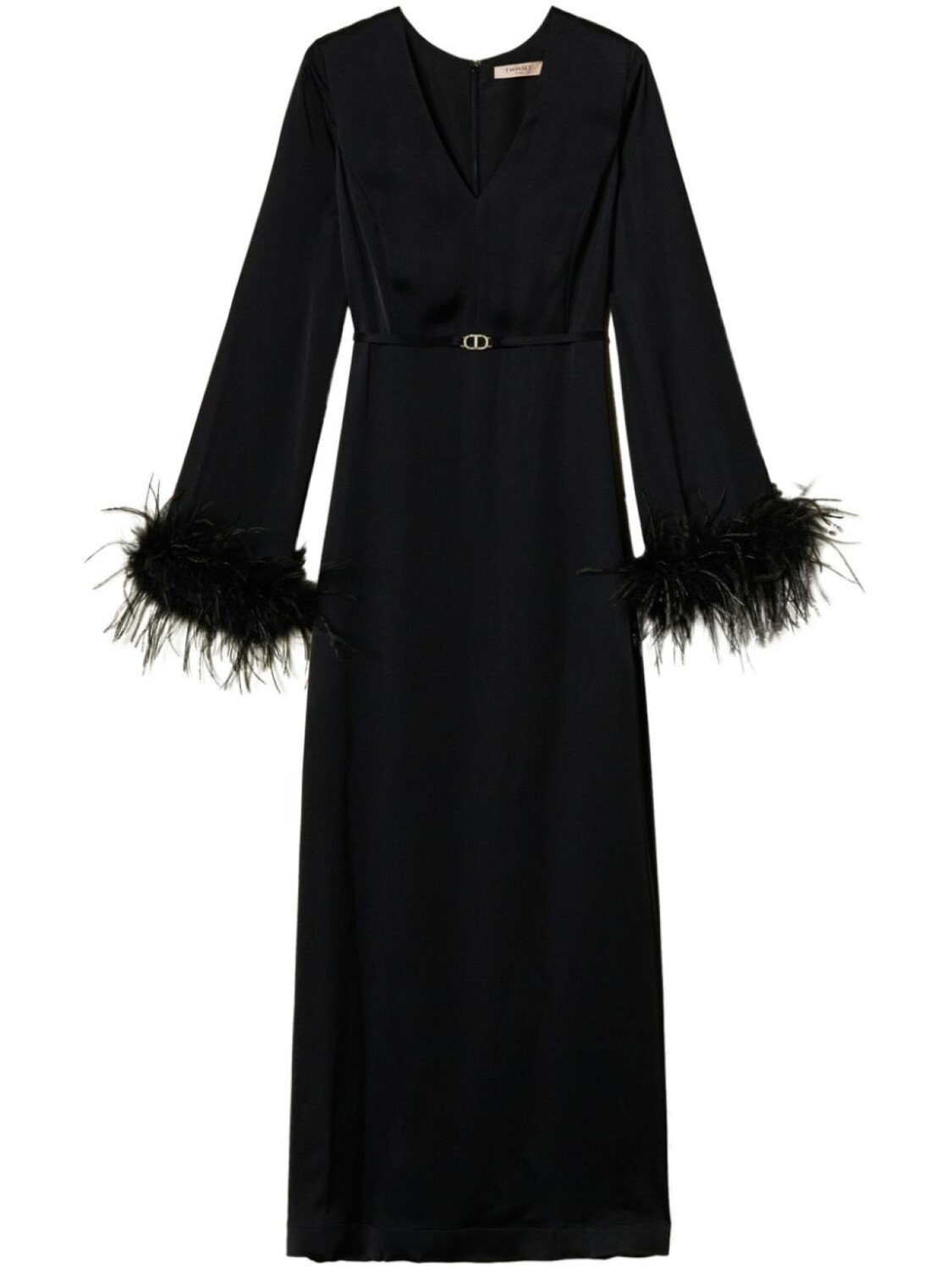Платье макси с перьями TWINSET, черный
Платье макси с перьями TWINSET, черный