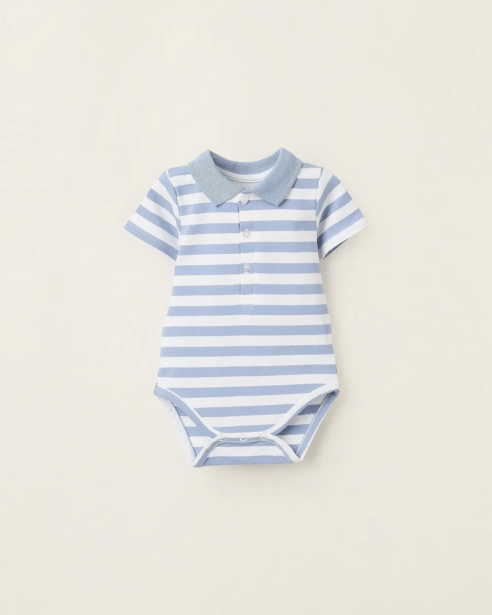 Боди для мальчика в полоску с кнопками/автоматами Zippy, синий/белый
Боди для мальчика в полоску с кнопками/автоматами Zippy, синий/белый