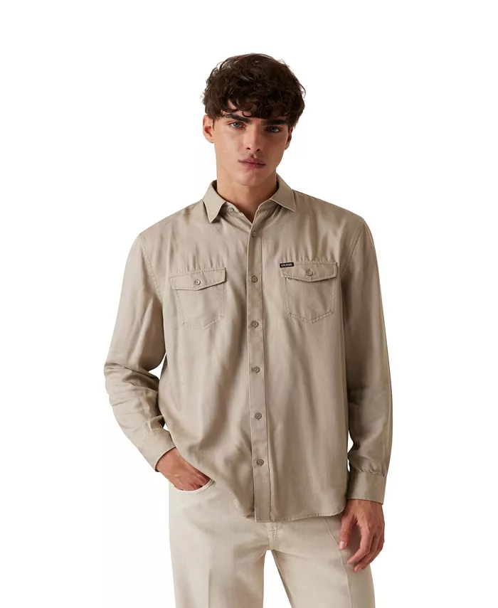 Мужская постиранная флюидная рубашка Guess, серый
Мужская постиранная флюидная рубашка Guess, серый