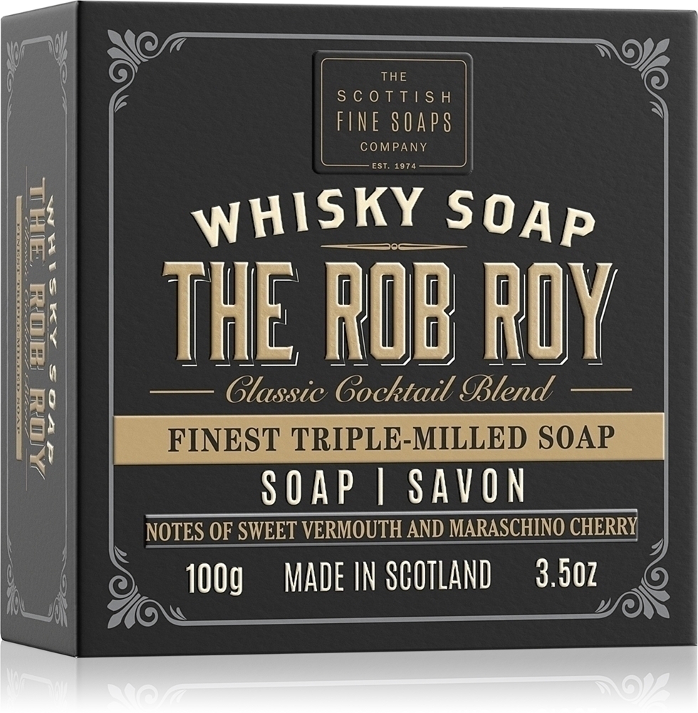 Мыло «Виски» Роб Рой твердое мыло для тела и лица Scottish Fine Soaps, 100 гр
Мыло «Виски» Роб Рой твердое мыло для тела и лица Scottish Fine Soaps, 100 гр