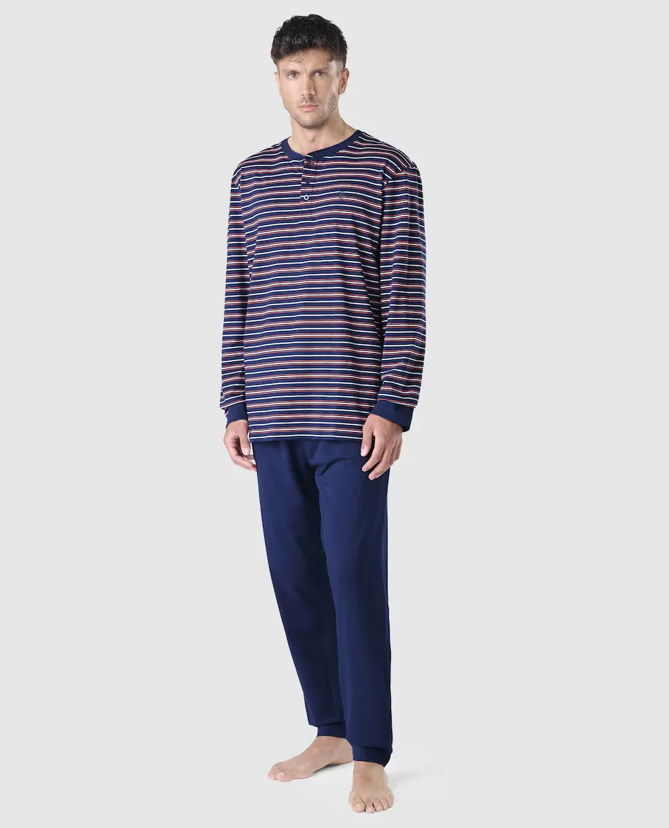 Мужская длинная синяя трикотажная пижама El Búho Nocturno, тёмно-синий
Мужская длинная синяя трикотажная пижама El Búho Nocturno, тёмно-синий