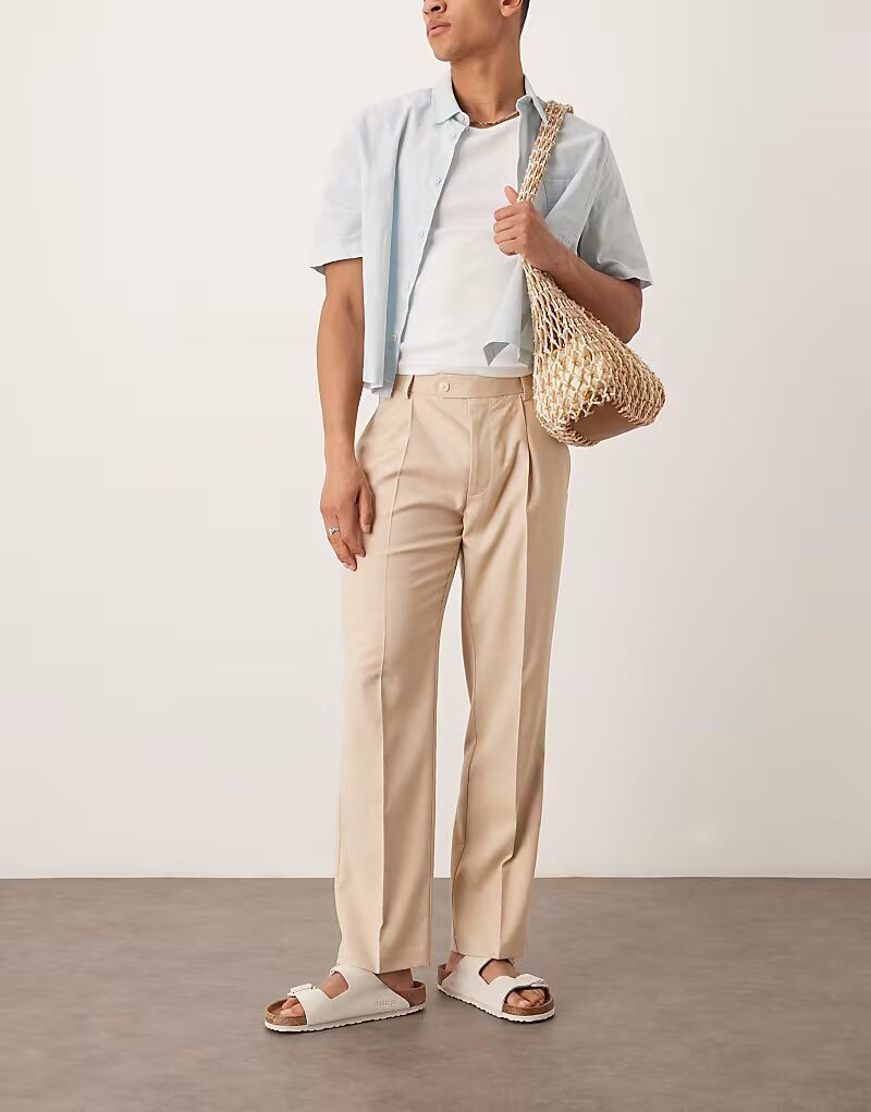 ASOS DESIGN элегантные зауженные брюки с сетчатой текстурой и складкой спереди бежевого цвета
ASOS DESIGN элегантные зауженные брюки с сетчатой текстурой и складкой спереди бежевого цвета