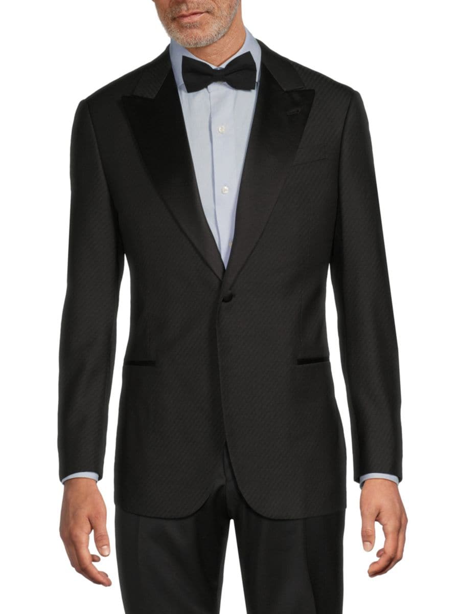 Классический пиджак из смеси натуральной шерсти Emporio Armani, черный
Классический пиджак из смеси натуральной шерсти Emporio Armani, черный