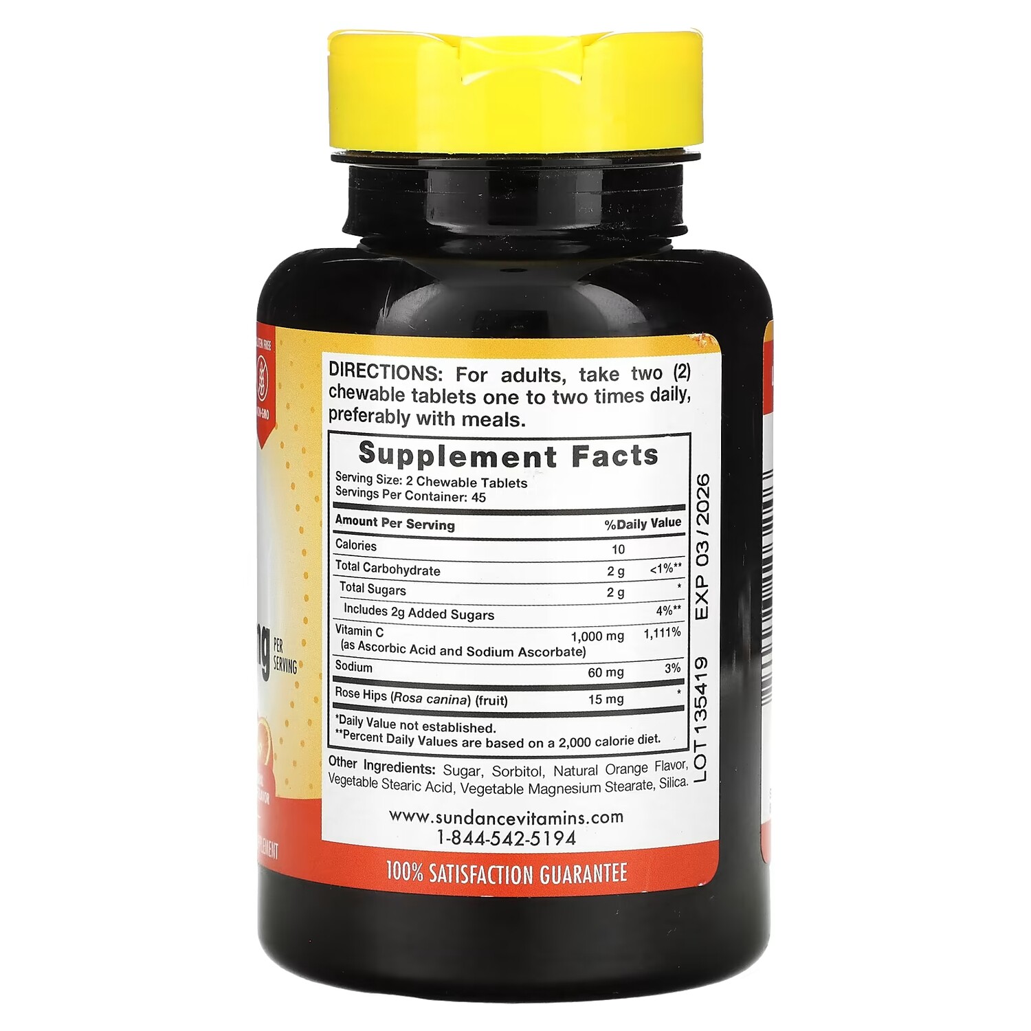 Добавка Sundance Vitamins Chewable C Natural Orange 1000 мг, 90 жевательных таблеток
Добавка Sundance Vitamins Chewable C Natural Orange 1000 мг, 90 жевательных таблеток