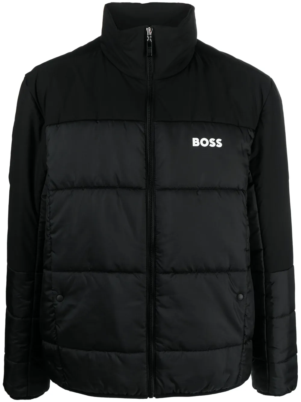 Пуховик с логотипом BOSS, черный 
Пуховик с логотипом BOSS, черный