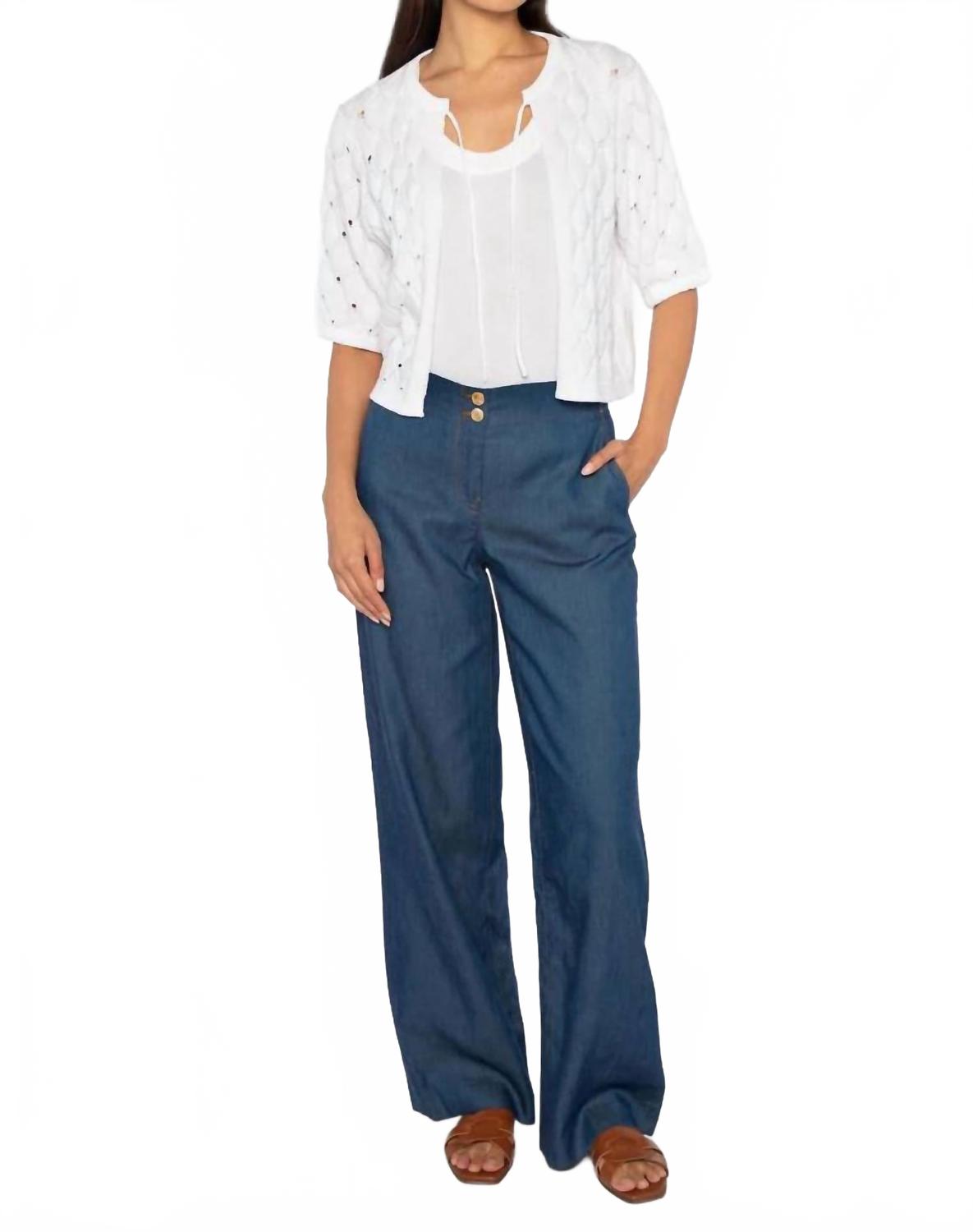 Ажурный кардиган с присборенными рукавами белого цвета Kinross
Ажурный кардиган с присборенными рукавами белого цвета Kinross