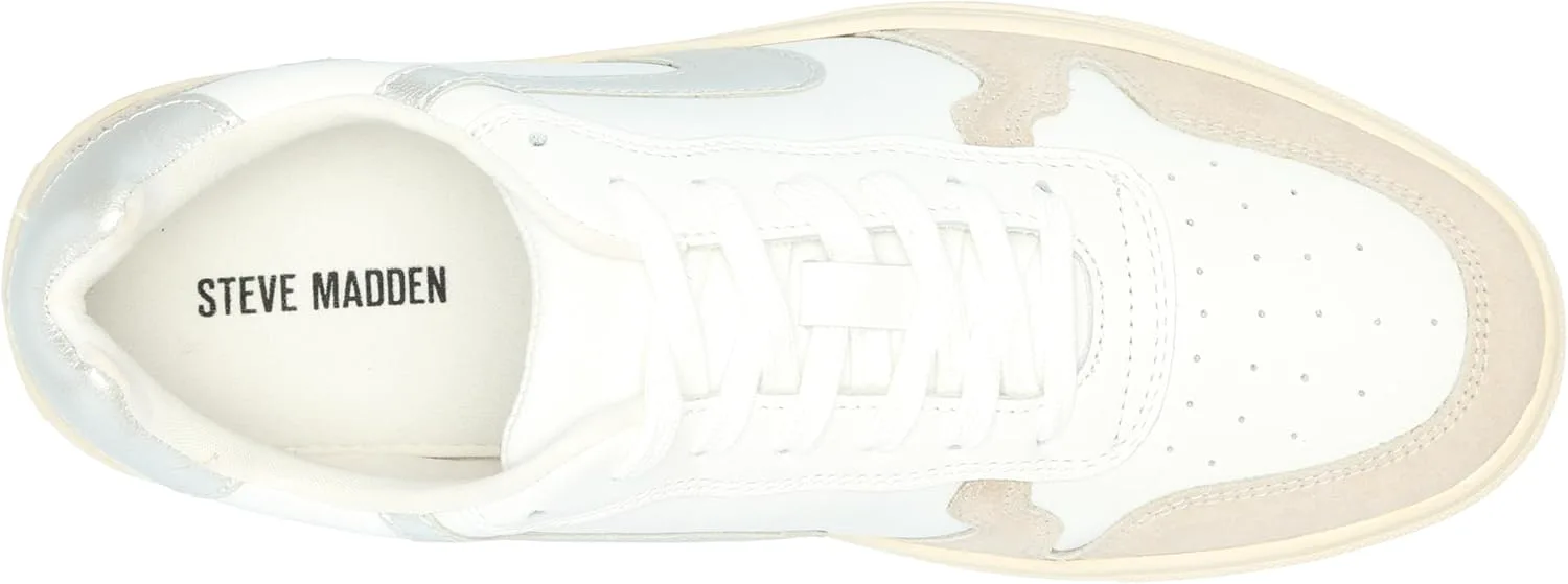 Кроссовки Steve Madden Mens Centre, белый/серебристый
Кроссовки Steve Madden Mens Centre, белый/серебристый