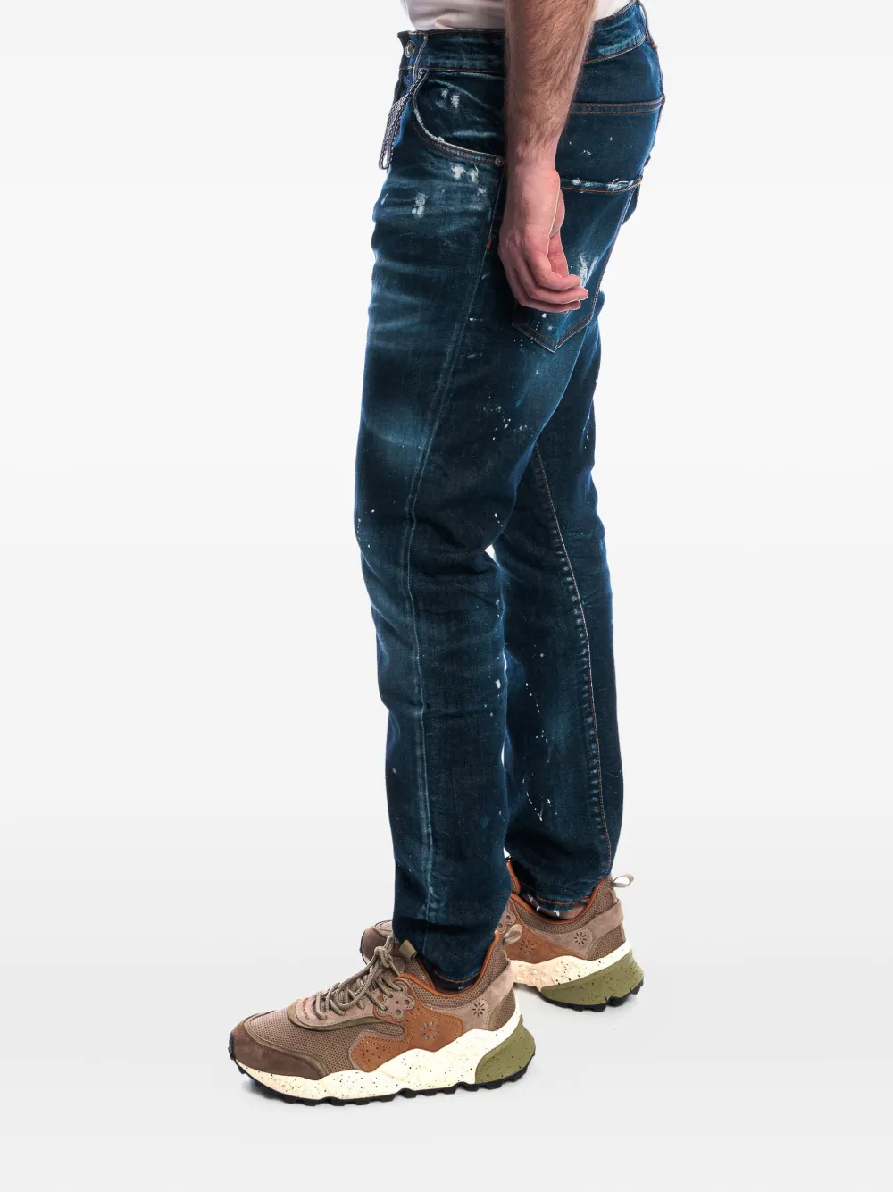 Джинсы с брызгами краски YES LONDON, синий
Джинсы с брызгами краски YES LONDON, синий