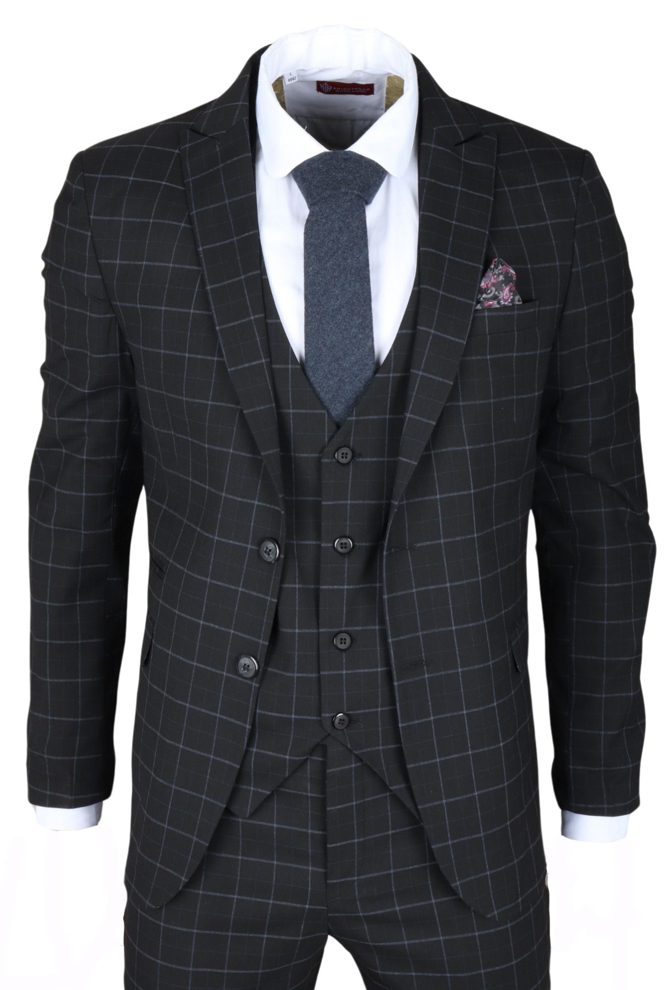 IM3 клетчатый костюм по фигуре TruClothing, черный
IM3 клетчатый костюм по фигуре TruClothing, черный