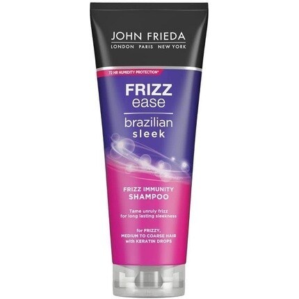 Шампунь для иммунитета Frizz Ease Brazil Sleek Frizz, 250 мл, John Frieda 
Шампунь для иммунитета Frizz Ease Brazil Sleek Frizz, 250 мл, John Frieda