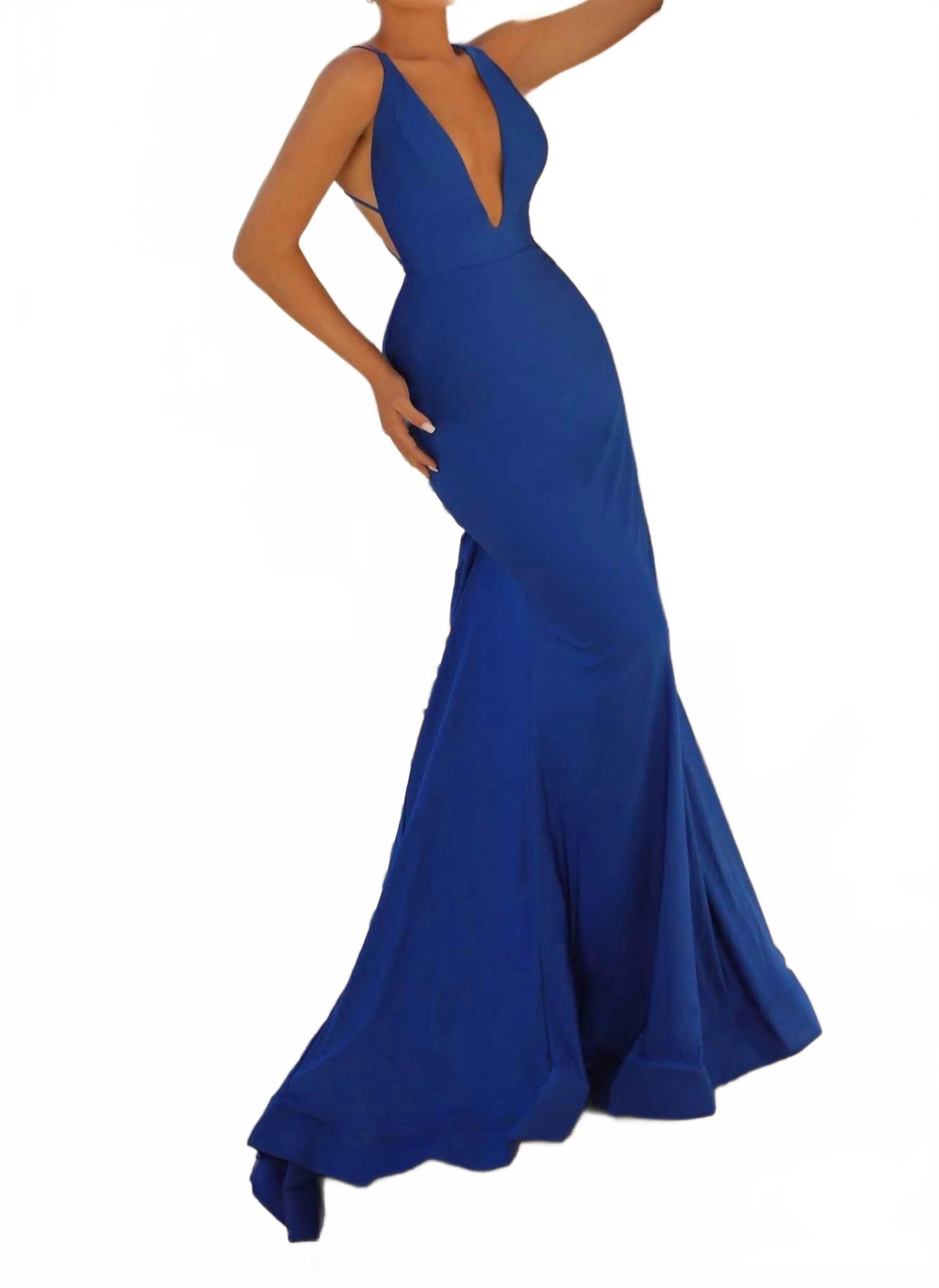 Платье с глубоким V-образным вырезом в королевском цвете Clarisse, Royal
Платье с глубоким V-образным вырезом в королевском цвете Clarisse, Royal