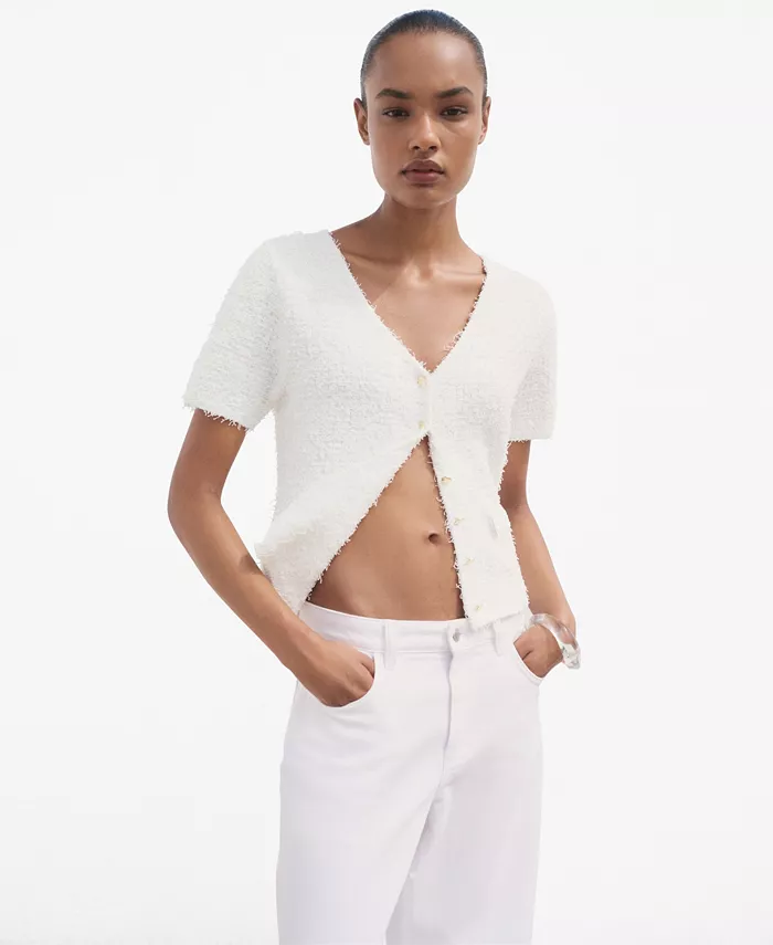 Женский кардиган из букле с короткими рукавами MANGO, белый
Женский кардиган из букле с короткими рукавами MANGO, белый