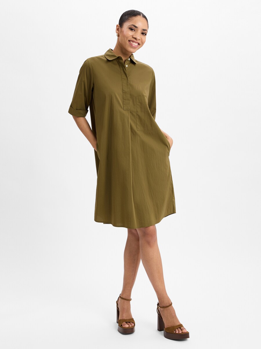 Платье-рубашка Marie Lund Lisa, оливковый
Платье-рубашка Marie Lund Lisa, оливковый