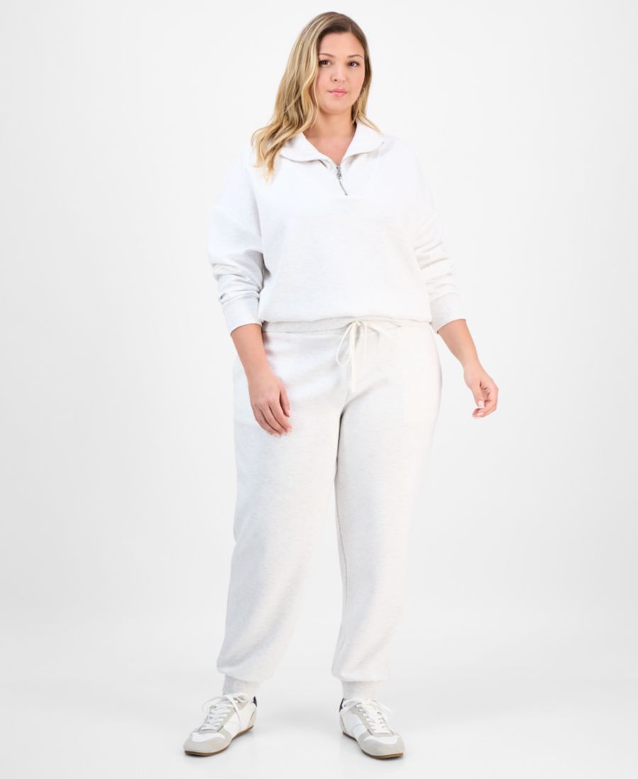 Модные и уютные спортивные брюки-джоггеры большого размера из ткани дайвинг с завязками And Now This, Ivory Melage
Модные и уютные спортивные брюки-джоггеры большого размера из ткани дайвинг с завязками And Now This, Ivory Melage