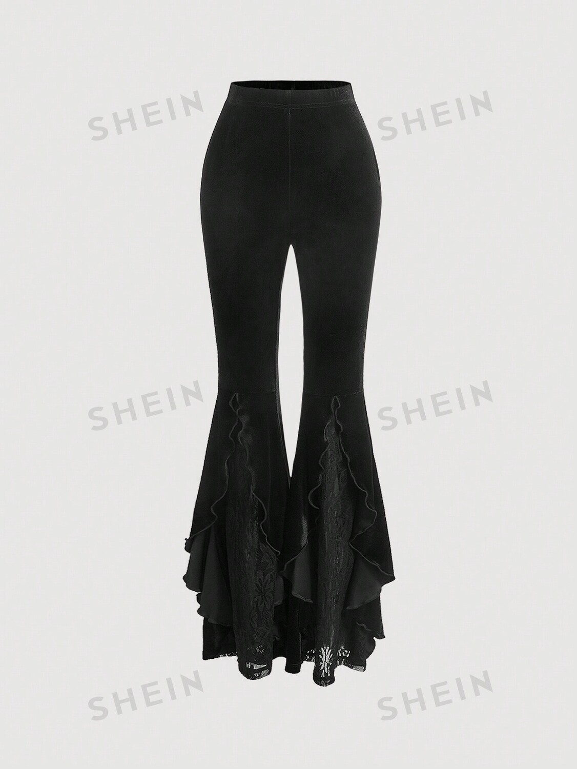 Укороченные брюки MOD, черные, для свидания, романтические, контрастное кружево, рюши, бархат Shein, черный
Укороченные брюки MOD, черные, для свидания, романтические, контрастное кружево, рюши, бархат Shein, черный