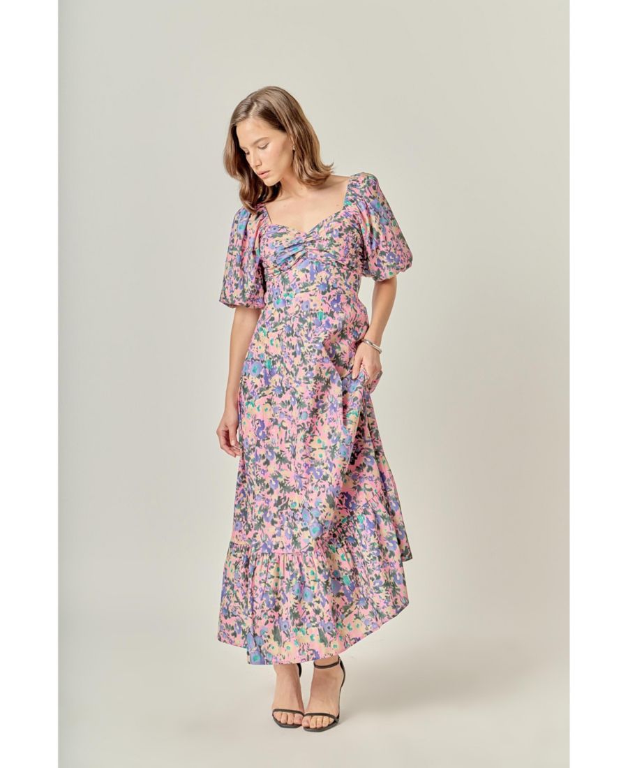 Женское длинное платье с открытой спиной и завязками English Factory, Pink multi
Женское длинное платье с открытой спиной и завязками English Factory, Pink multi