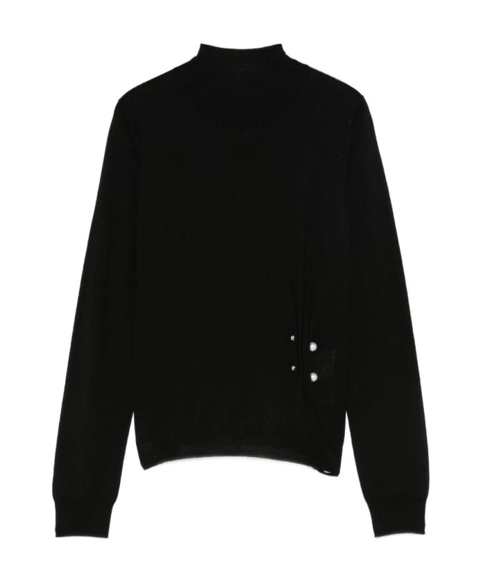 Шерстяной свитер с жемчугом Liu Jo, черный
Шерстяной свитер с жемчугом Liu Jo, черный