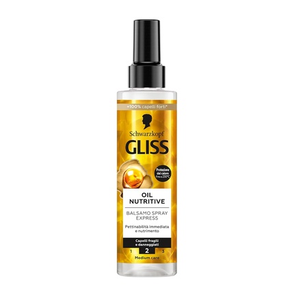 Schwarzkopf Oil Nutritive Conditioner Spray Express 200 мл Несмываемый кондиционер-спрей с омега-9 и маслом марулы Gliss
Schwarzkopf Oil Nutritive Conditioner Spray Express 200 мл Несмываемый кондиционер-спрей с омега-9 и маслом марулы Gliss