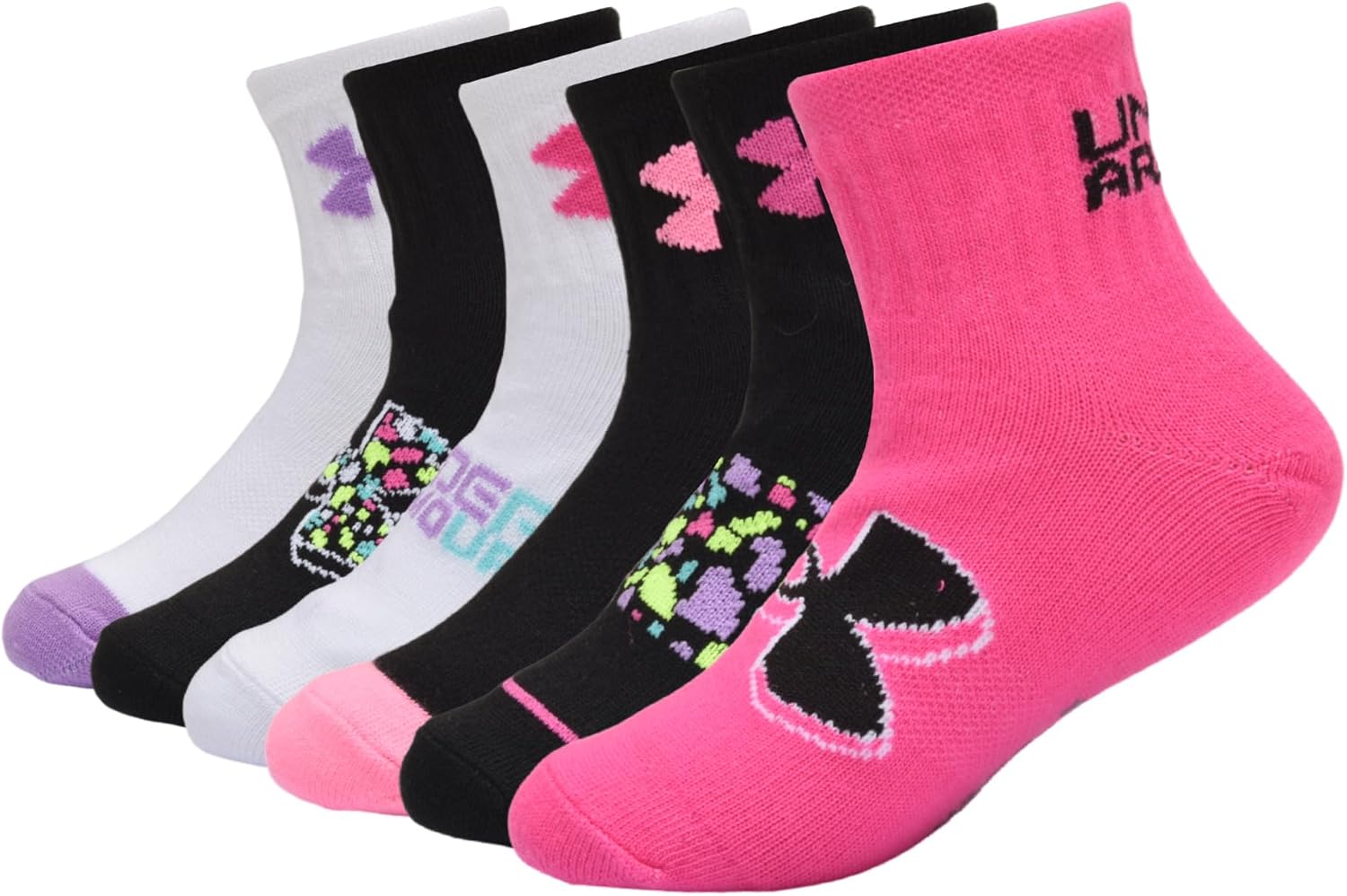 Детские носки Under Armour Multi Pack Quarter, Pink Punk
Детские носки Under Armour Multi Pack Quarter, Pink Punk
