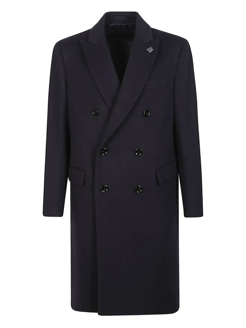 Двубортное шерстяное пальто Lardini, синий
Двубортное шерстяное пальто Lardini, синий