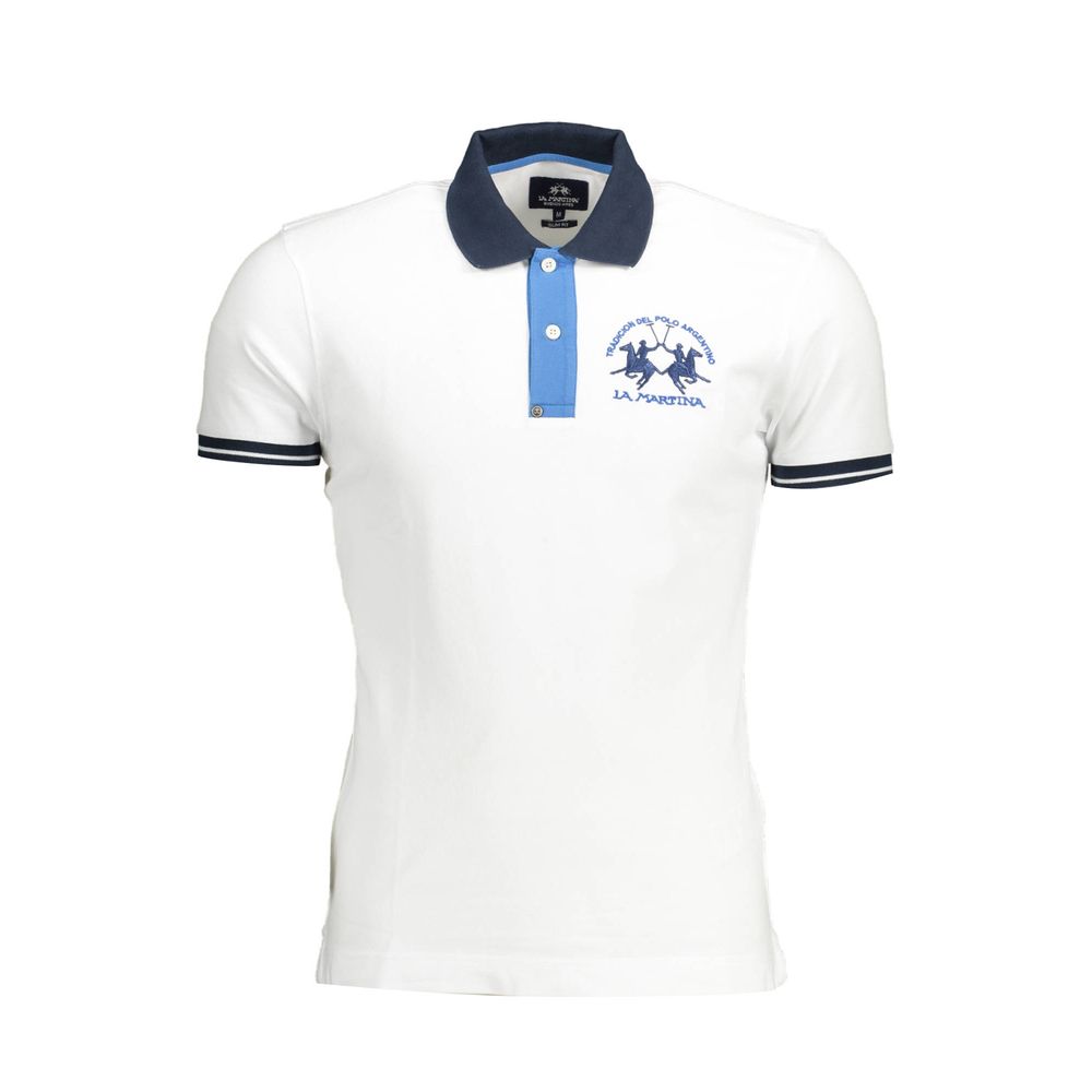 Белая хлопковая рубашка-поло La Martina, белый
Белая хлопковая рубашка-поло La Martina, белый